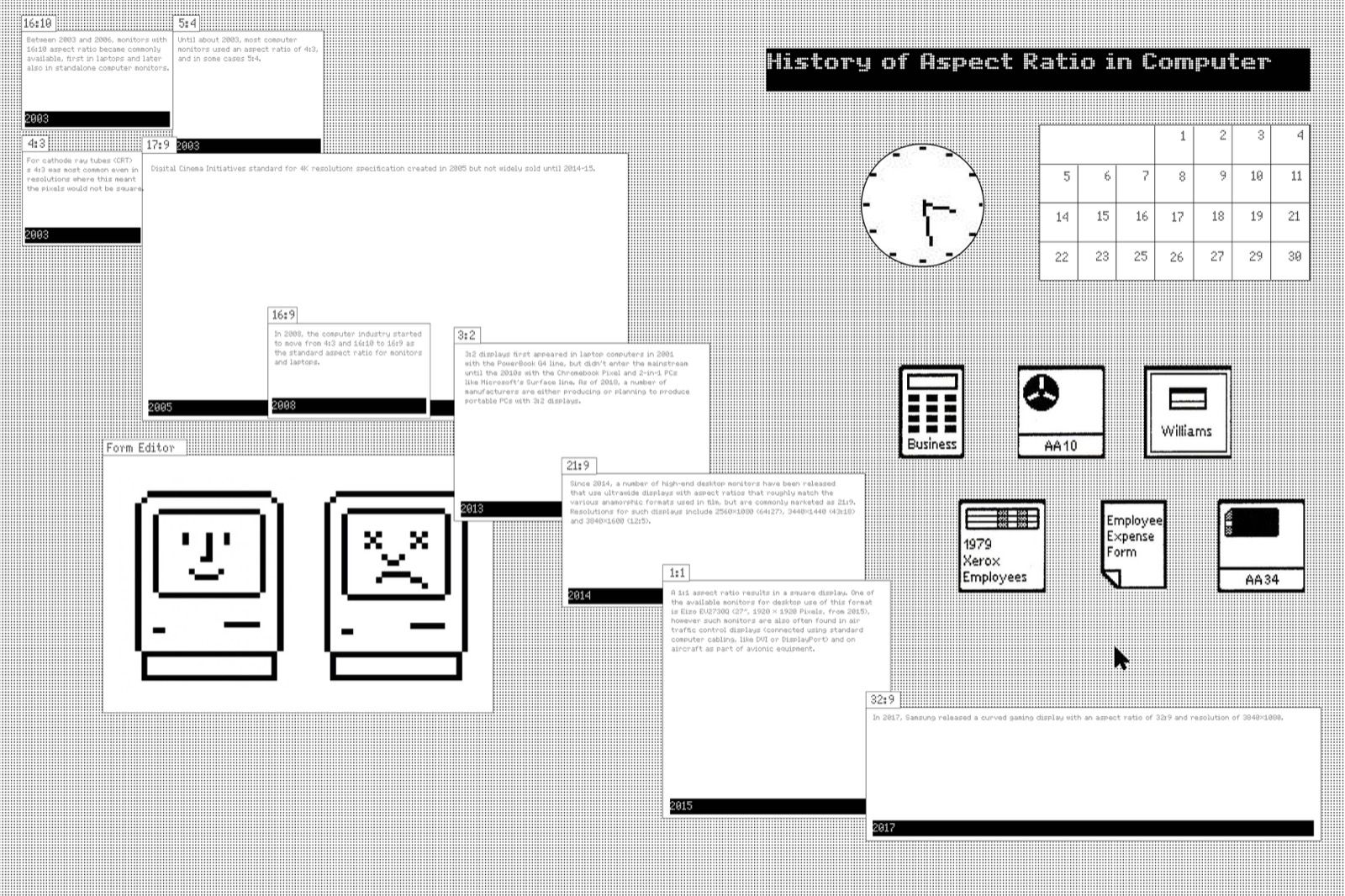 History of Aspect Ratio in Computer, code spread