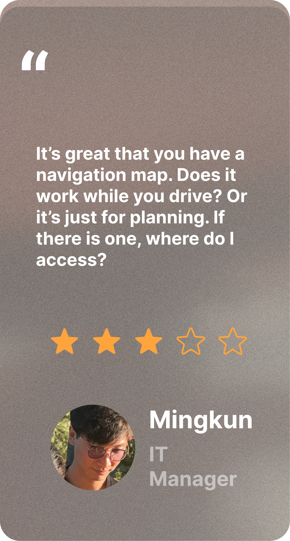 User Feedback Session 1