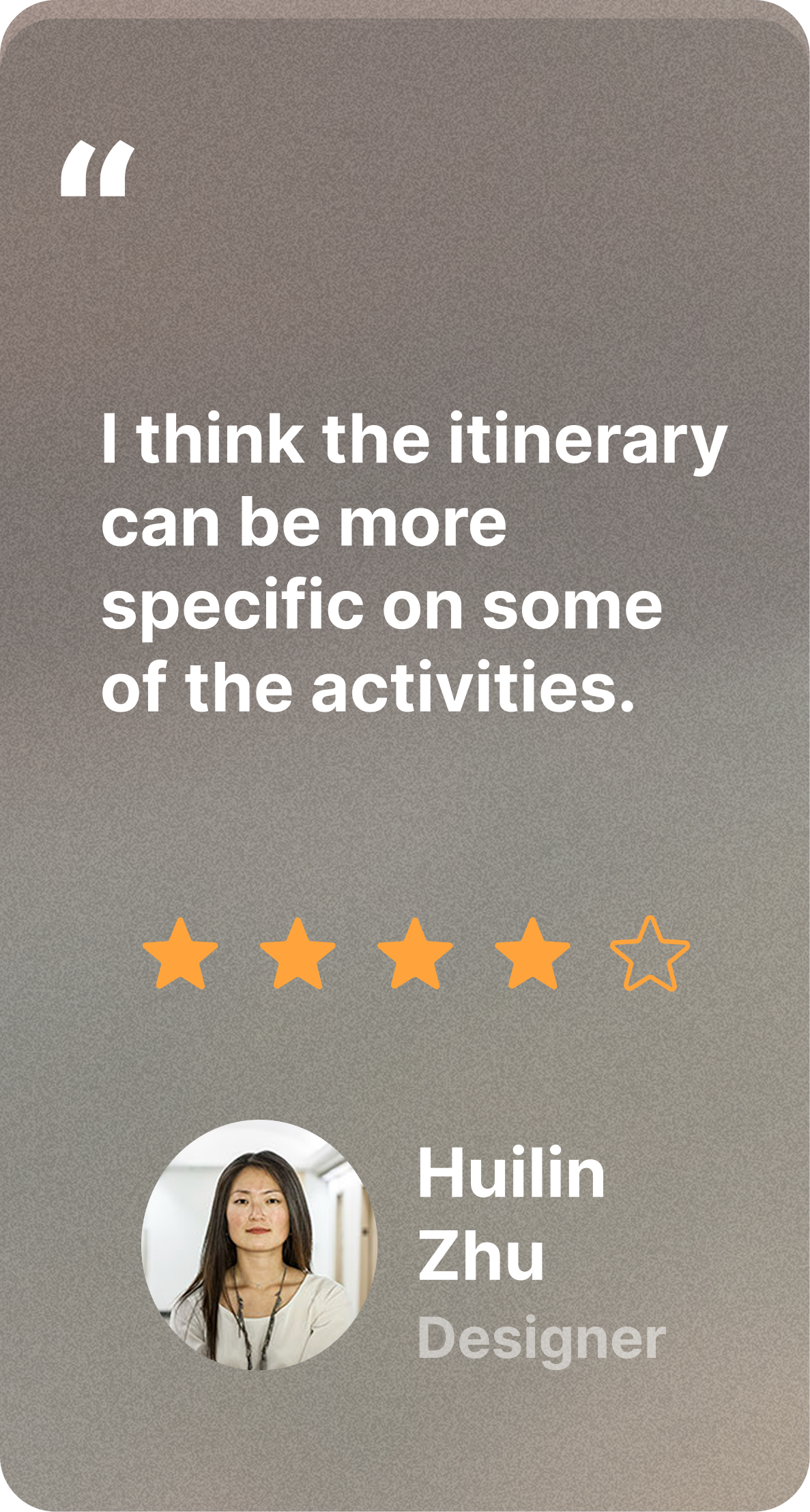 User Feedback Session 2