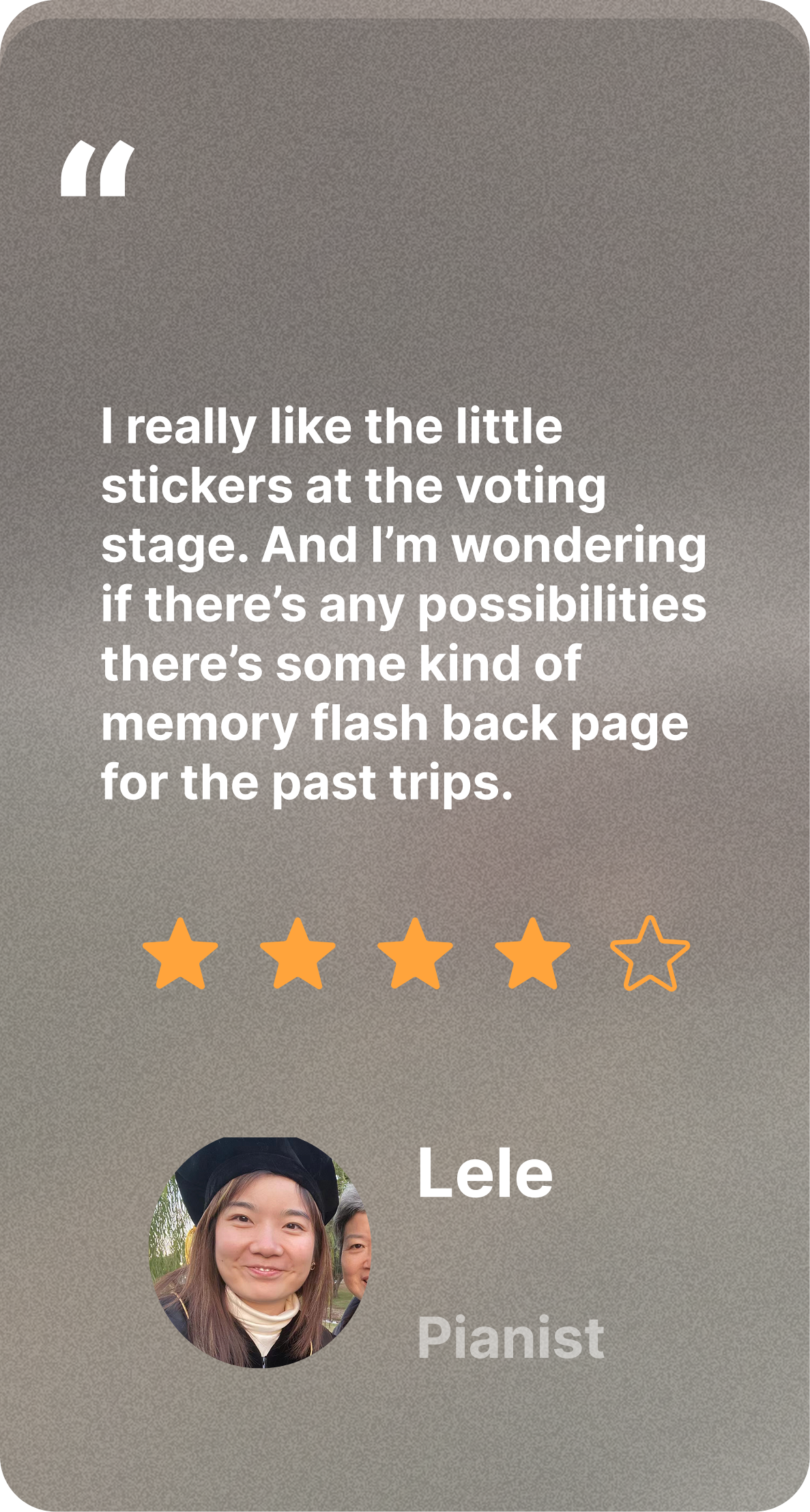 User Feedback Session 3